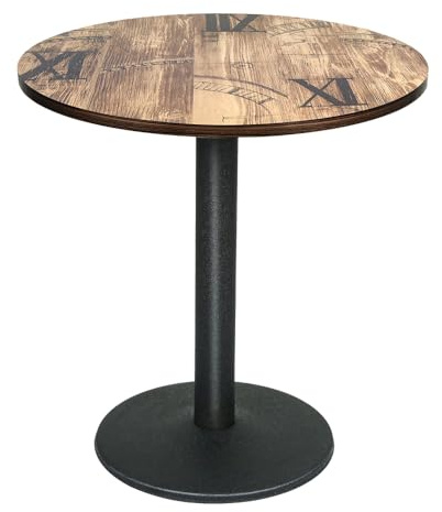 HUOLE Esstisch, Küchentisch Kleiner Esstisch, Einfacher Kleiner Tisch für Küche, Esszimmer und Wohnzimmer Quadratisch aus Holz und Metall, Bartisch Stehtisch Bistrotisch (70 x 70 x 72 cm (A))