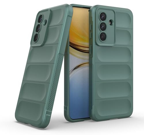 LBH Handyhülle für Samsung Galaxy A57 5G Schutzhülle Case Cover Bumper Anti-Schock Stoßabsorbierende Hülle Robust Stoßfest Kratzfest rutschfest Softgrip Griffzonen GripLine Grün