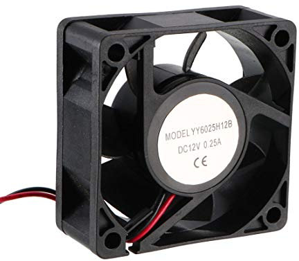 uxcell 60mm x 60mm x 25mm 12V DC Cooling Fan Long Life Dual Ball Bearings PC Case Fan
