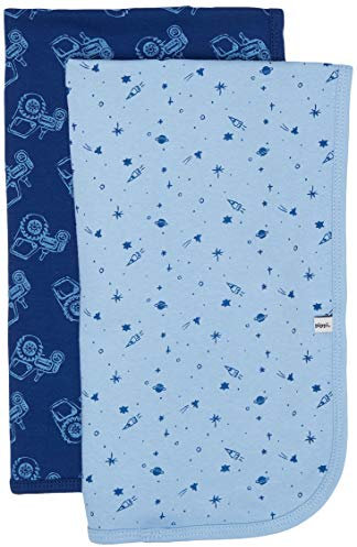 PIPPI Unisex Baby 2er Pack Decke für Wickeln, Spielen und Schutz geeignet Badebekleidungsset, Mehrfarbig (Estate Blue 722), (Herstellergröße:70X70)