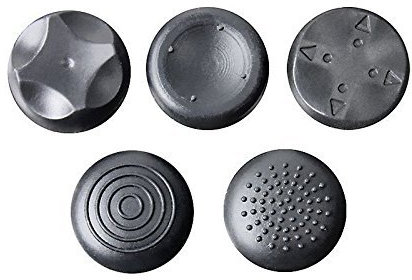 ANALOG Silikon Daumen Stick Griff Joystick Gap Cover für Sony PlayStation 4 PS4 Controller (für schwarz Winkel erhöhte Power Data Grapple Spiel Modell)