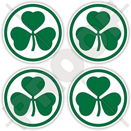 IRLAND Irisch Shamrock, Kleeblatt EIRE 50mm Auto & Motorrad Aufkleber, x4 Vinyl Sticker