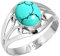 Jeweloporium 925 Silber Ringe für Frauen Größe 54(17.2) Blau Türkis Edelstein Solitär Silber Ringe Geburtstag Geschenk Kostüm Schmuck