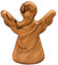 Kassis Geschenkartikel Olivenholz-Schutzengel - Handgefertigte Engel-Figur aus Bethlehem - Schutzengel-Glücksbringer - (ohne Gravur) - (3er Pack)