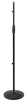 OMNITRONIC Mikrofonstativ 85-157cm sw | Mikrofonstativ mit stabilem Rundfuß