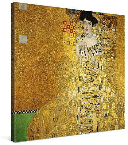 PICANOVA – Portrait of Adele Bloch-Bauer 80x80cm – Premium Leinwanddruck – Kunstdruck Auf 2cm Holz-Keilrahmen Für Schlaf- Und Wohnzimmer – Kollektion Gustav Klimt