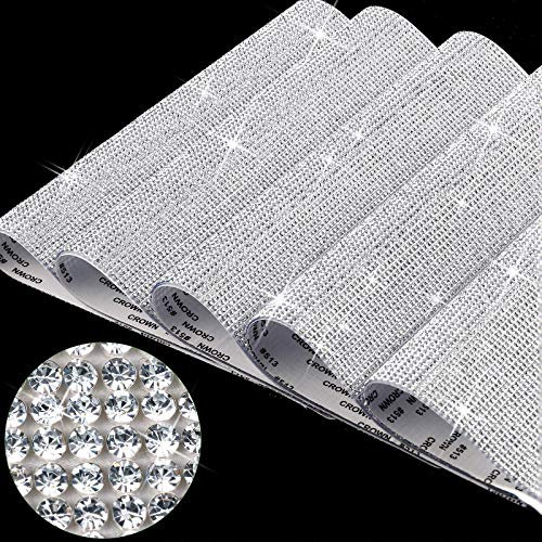 Zonon 60000 Stück Strass Blätter Aufkleber Selbstklebend Bling Kristall DIY Glitzer Auto Dekorationen Harz Aufkleber für Auto Handy Basteln Deko, 5 Blätter x 12000 Stück