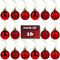 AKH® Weihnachtskugeln, 50 mm, 16 Stück, Rot
