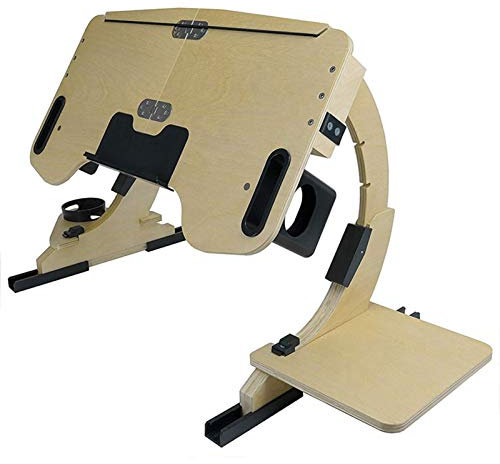 Laptop Tisch Faltbarer Lap Desk Stand, Verstellbarer Laptop Tisch für Bett Notebook Schreibtisch Tragbares Notebook Bettablage Multifunktions-Lap Tablet mit Getränkehalter,Wood Color
