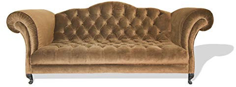JVmoebel Chesterfield Sofa 3 Sitz Polster Designer Couchen Sofas Garnitur Dreisitzer Beig
