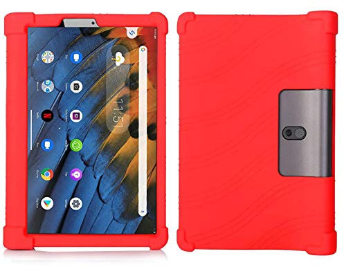QYiD Funda para Lenovo Yoga Tab 3 10 10.1-Pulgadas Tablet, Funda de Silicona Suave a Prueba de Golpes Protectora Cubrir Cover para Lenovo Yoga Tab 3 10 2015 (10,1 Pulgadas), Rojo