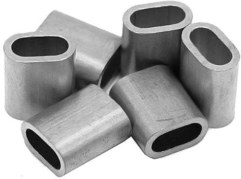 Constrabo® | 5X Ferrules en Aluminium 11,0 mm | Ovales Manchons de Presse en Aluminium DIN en 13411-3 (DIN 3093) | Ferrule de câble d'acier en Aluminium, connecteurs pour câbles métalliques, Virole
