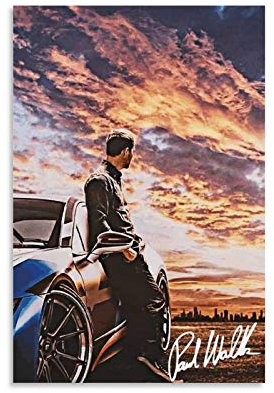 LIANGBO Paul Walker Fast and Furious Leinwand Kunst Poster und Wandkunst Bilddruck Moderne Familienzimmer Dekor Poster 20x30inch(50x75cm)