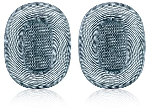 JECOBB Replacement Earpads for Apple AirPods Max Headphones with Mesh Fabric & Memory Foam Ear Cushions (Sky Blue)