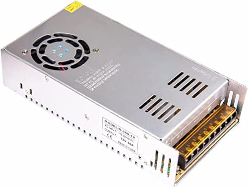 Alimentation 12V 30A, TASVICOO 360W Transformateur d'alimentation Driver LED avec Capteur de Température pour Imprimante 3D Bande LED Contrôle d'Accès Caméra CCTV