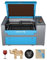 OMTech 50W CO2 Laser Graviermaschine Turbo 300 x 500mm Gravurmaschine Laserengraver mit digitalem Bedienfeld, Lenkrollen, kommerzielle Laserschneider-Schneideätzmaschine