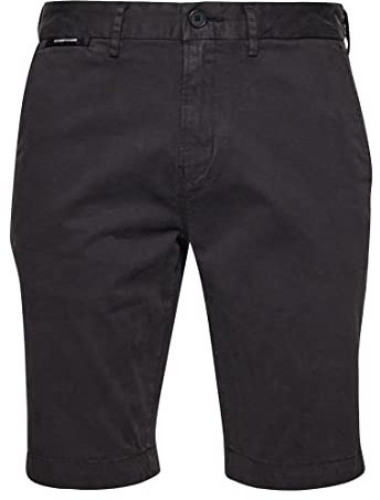 Superdry Herren Studios Core Chinoshorts aus Bio-Baumwolle Schwarz 30