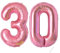 Geburtstag zahlen luftballon 30 jahre | Folienballon Rosa- Folienballon in 40-101cm Geburtstagsdeko - Ballon Zahl Deko zum Geburtstag fliegt mit Helium für Männer Frauen 30.Geburtstagsparty Jubiläum