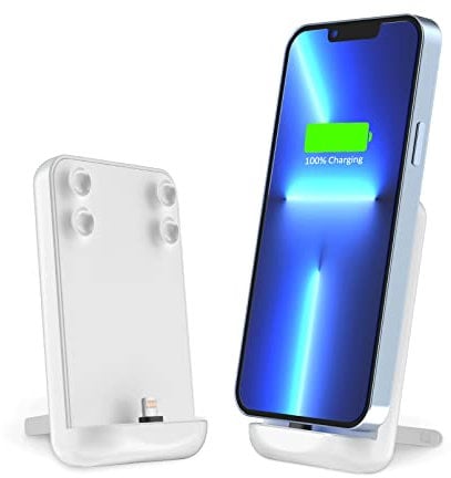 Gladgogo Battery Case, Charging Case for iPhone, [10000mAh] Rechargeable Charger Case with Kickstand - White
