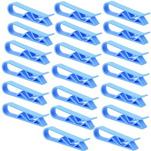 Poubelle Pratique Pince,20 pièces Bleu Sac Poubelle Clips Clips d'Étanchéité Ordures Poubelle Agrafe Cuisine Poubelle Boîte Déchets Corbeille Poubelle Pince pour Nourriture Snack Sac à ordures Fixe
