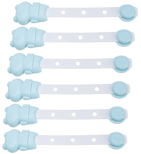 Child Safety Cupboard Locks, KISUOMAOYI 6 Pcs Cupboard Locks for Children,Baby Proofing Safety Guards Kit,Adjustable Child Locks for Kitchen Cupboards,Easy to Install Fridge Drawer Lock