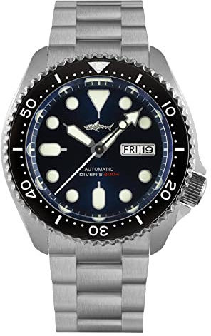 Tactical Frog Heimdallr SKX007 Herrenuhren, NH36A, Saphirglas, 200 m, C3-Automatikuhren, Leuchtend, Zifferblatt 42 mm