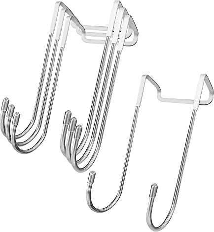 HLIWS Gancho de toalla para ducha-4 Piezas 4,5cm ganchos para toallas de baño,para Colgar Toallas de Baño y Cocina(En forma de S)