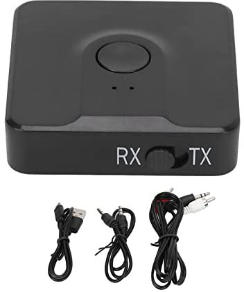 Multifunction Transmitter Receiver V5.0, Wireless Adapter for TV Car PC MP3 Player, With AptX LL, Dual Pairing, Compact Design, CD-Like Sound, Built-in Battery