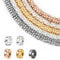 500 Stück Funkelnde Perlen für Armbänder，DIY Perlen zum Auffädeln, Strassstein Bastelperlen zum Auffädeln，Rondelle Zwischenperlen für Armbänder und Halsketten （Gold, Silber, Rose Gold, Gunmetal, AB)