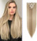 Elailite Clip in Extensions, Honigblond/Blond - Haarverlängerung Haarteil glatt günstig, 8 Tressen Hair Extensions Clip, 66cm 140g für Voller Kopf