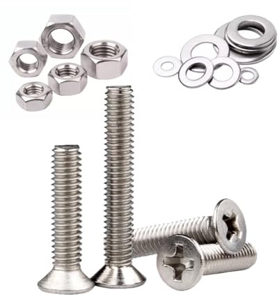 Foyoram #10-32 x 5/16 UNF Senkschrauben mit Kreuzschlitz Edelstahl 30 Stück kombischrauben Gewinde 10#-32 Maschinenschrauben mit Kreuzschlitz Flache Scheibe Muttern ANSI/ASME B18.6.3 (#10-32 x 5/16)