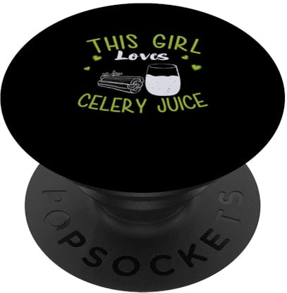 This Girl Loves Cool Celery Juice For Team Celery Vegetarian PopSockets Swappable PopGrip