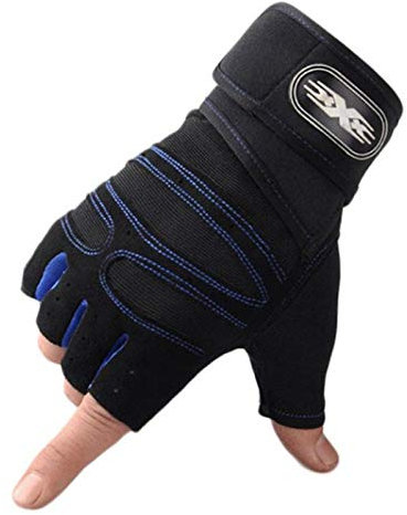 Halbfinger-Handschuhe für Damen und Herren, rutschfest, für Fitnessstudio, Gewichtheben, Bodybuilding, Outdoor, Radfahren, Fäustlinge mit Handgelenkstütze, Wollhandschuhe für Damen