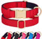 Didog Hundehalsband aus Nylon, weich gepolstert, strapazierfähiges Hundehalsband mit Schnellverschluss-Metallschnalle, leichtes und atmungsaktives Hunde Halsband für große, mittelgroße,Rot,M