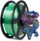 FLASHFORGE Silk Tri-Color PLA-Filament 1,75mm, Coextrusions-Rot-Blau-Grün Dreifach-Regenbogen 3D Drucker Filament, Bezauberndes Seiden-Finish mit 360°-Mehrfarben-Farbwechseleffekt