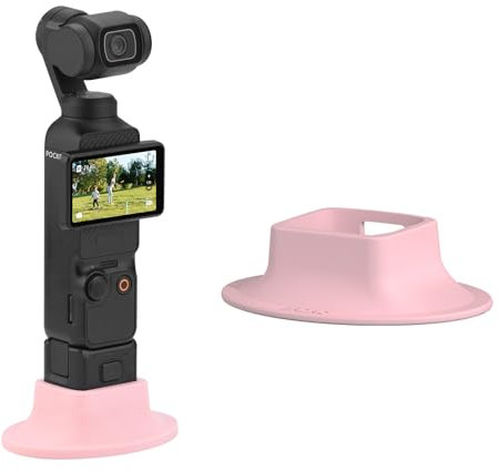 BRDRC Pocket 3 Support de base, support de bureau stable antidérapant adaptateur d'extension pour DJI Osmo Pocket 3 Creator Combo Poignée Accessoires (Rose)
