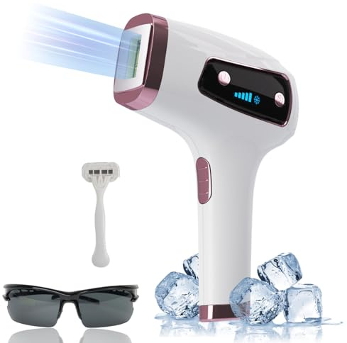 MLYA IPL Laser Hair Removal Device 2 Flash Modes Ice-Cooling | IPL Hair Remover for Women with 18J Energy, 5 Energy Levels Hair Removal Device for Armpits, Legs, Bikini Zone
