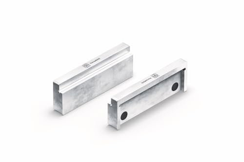 FEIN Schutzbackenpaar (B) Blank 110 mm Aluminium (FEIN VersaMAG), Höchste Qualität, Kein Verkratzen des Materials, sicherer Halt
