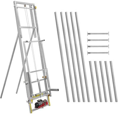 MSW Elevatore a scala 15 m Fino a 200 kg Costruzione verticale anche per tetti piatti Sollevatore materiali a scala Scala montacarichi per edilizia Elevatore per materiali da costruzione
