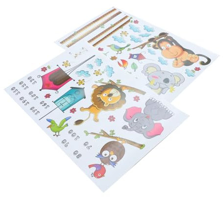 TOYANDONA Wachstumstabelle Für Junge Mädchen Mit Tier Und Baummotiven Größenmesslatte Als Wandaufkleber Einfache Anbringung Glatten Oberflächen Dekorative Wanddekoration Für Kinderzimmer Und