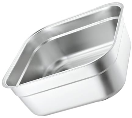 NOYGRNH Stainless Steel Square Basin Metal Large Capacity Fruit Dishpan Vegetables Washing Bowl Kitchen Tub Bucket for Pasta Rice Buffet(22.00X22.00X9.00CM)