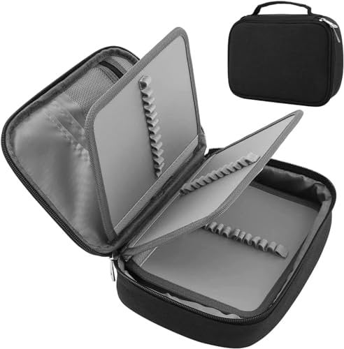 Rairsky Extra Large Pencil Case, 72 Slots Pencil Tin, Multi-Layer Detachable Pen Bag, Book Pencil Organiser Case for School Office Art Craft (Black)