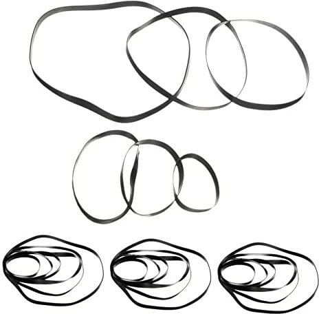 50 Stück 4mm Riemen für Kassettenrekorder aus Gummi Schwarz