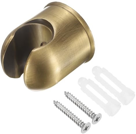 uxcell Supporto per spruzzatore per bidet, staffa per spruzzatore a getto portatile, attacco per bidet per WC, supporto per soffione doccia in lega di zinco, bronzo