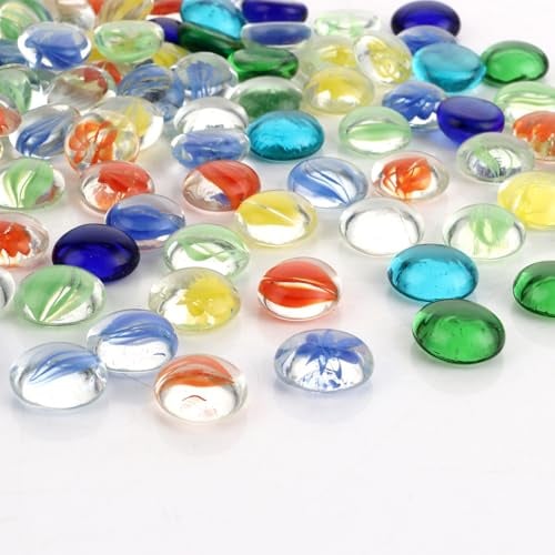 ZOFUN 2kg Glasnuggets Premium Muggelsteine BUNT, Kristall-Mosaik-Fliesen, kleine Mini-Mosaik-Fliesen zum Basteln für Badezimmer, Küche, Heimdekoration,DIY Kunstprojekte Aquarium, Blument