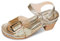 Allbestop Escarpins Talons pour Femme, Sandales Tricot Talons Hauts pour Femmes Sandales à Lacets Femmes Peep Toe Bride Cheville Escarpins Pied Nu Femme Chaussures d'Été Chaussures de Mariage(Or,37)