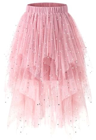 Bridesmay Gonne in Tulle da Donna, Linea ad A, soffice Rete a Strati, Gonna a tutù Lunga per Halloween, Tea Party