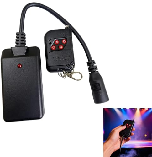 Nebelmaschinen Fernbedienung Ersatz 3 Polig, Nebel-Rauchmaschinen-Teil-Fernbedienung, 4-Tasten-Fernbedienung, Controller für Eine Nebelmaschine, für 400W 500W 900W 1500W Nebelmaschine