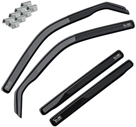 MOTOS Windabweiser Regenabweiser für DODGE RAM 1500 V ab 2019 Ästhetisches Design, Langlebig & Robust, Leichte Installation, Energieeinsparung durch Belüftung, Verringerung von Lärm und Luftturbulenze