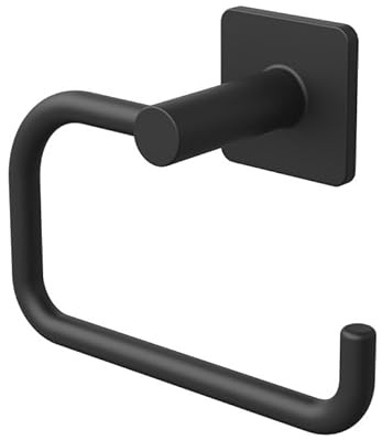 Lenz Toilettenpapierhalter KOVA in Schwarz-matt – Ohne Deckel